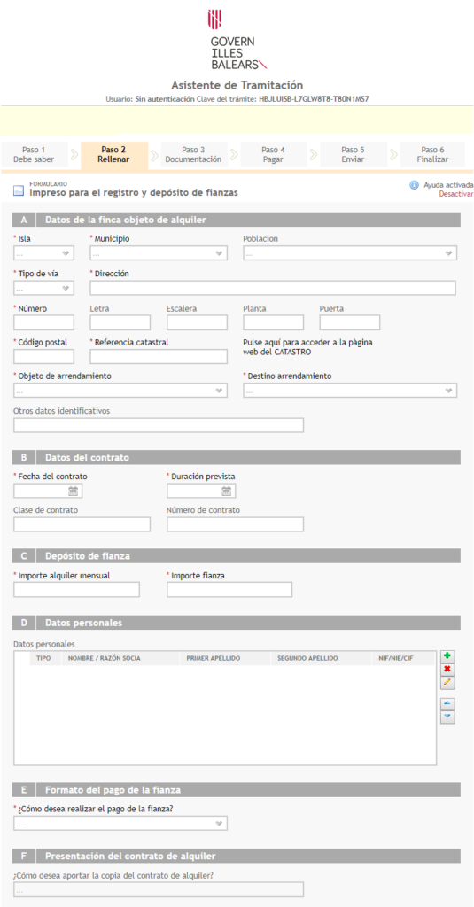 Formulario Fianza Del Alquiler Baleares Ibavi Durendesa Durendesa 0677