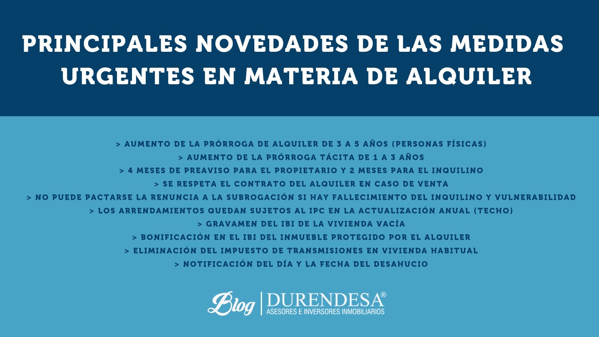 Nuevas medidas del alquiler 2019 | Novedades arrendamientos Baleares